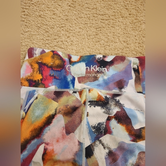 Calvin Klein Performance Women  High Waist Multicolor Leggings Size M #D89 - Picture 7 of 7
